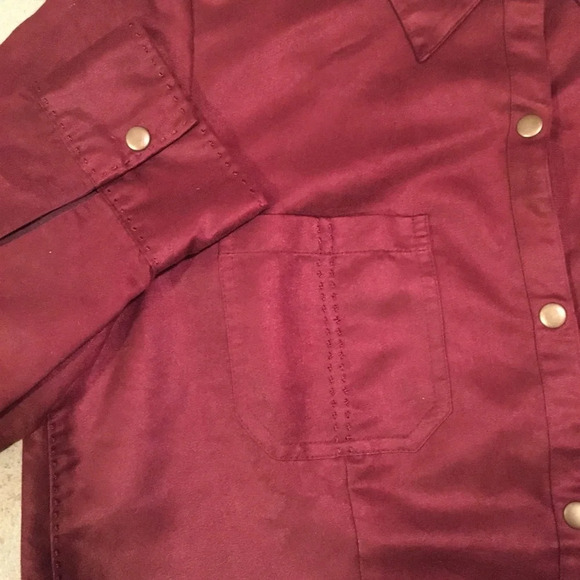 Vintage Faux suede button up - Picture 2 of 3